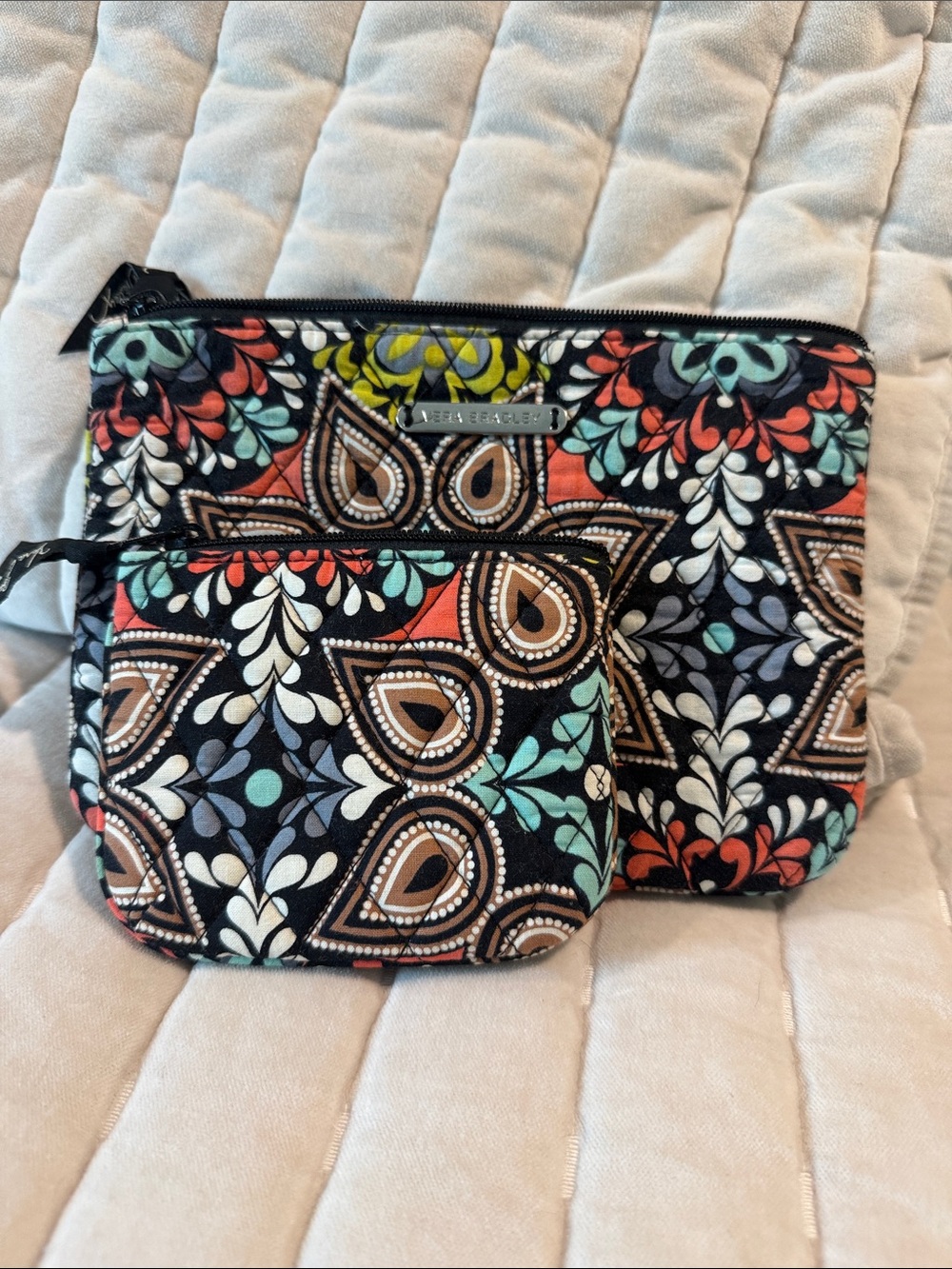 Vera Bradley cosmetic bag set